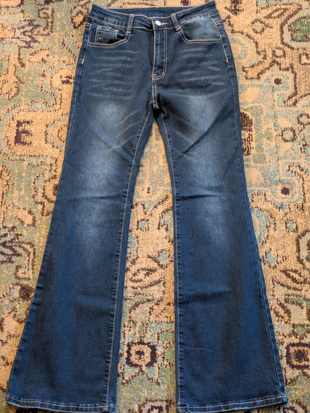 Women's Dark Blue Flared Jeans